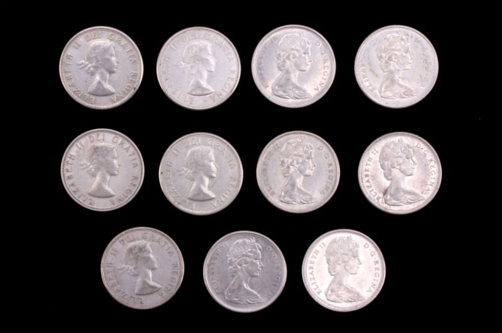 Appraisal: Canadian Half-Dollar Silver Coins c - For your consideration are