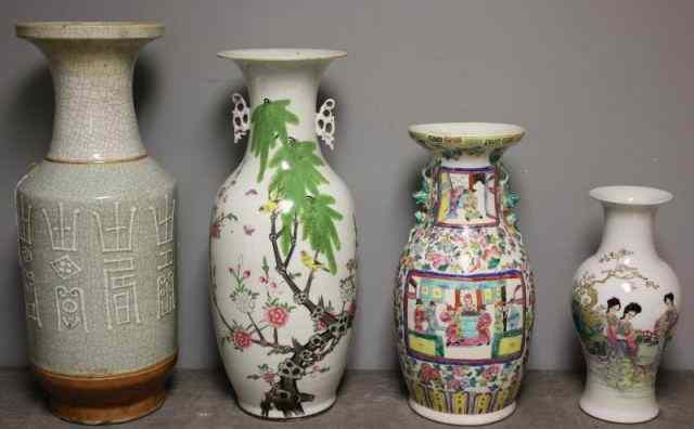 Appraisal: Assorted Vintage Chinese Porcelain Urns th century From a Manhattan