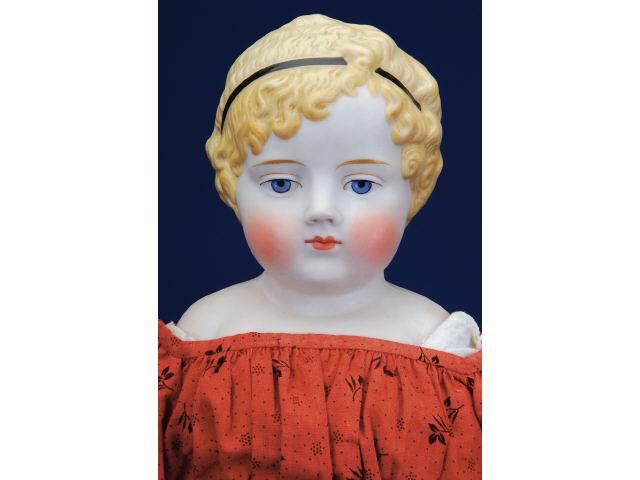 Appraisal: Unusual Parian Child with Molded Headband Germany ca fine quality