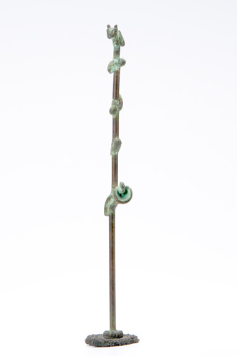 Appraisal: Harry Bertoia American - Untitled Bronze with verdigris patina high