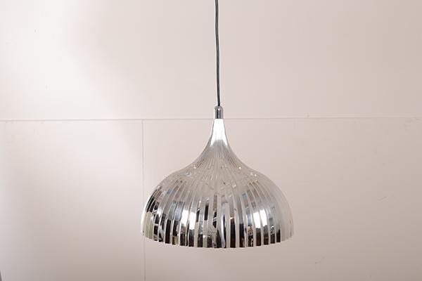 Appraisal: A SILVER COATED PLASTIC PENDANT SHADE c A SILVER COATED