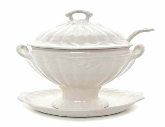 Appraisal: An English Ironstone Tureen William Adams Sons molded with a