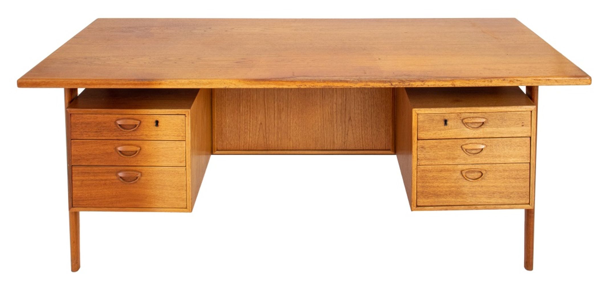 Appraisal: ARNE VODDER ATTR DANISH MODERN TEAK DESK Arne Vodder Danish