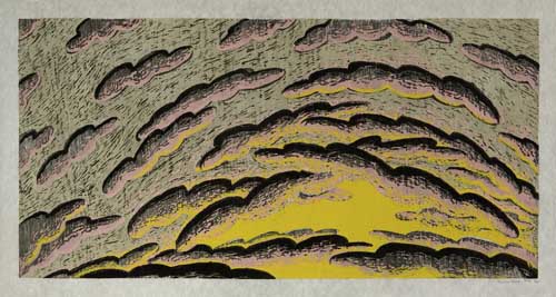 Appraisal: LOUISA CHASE Dusk Color woodcut on Japan paper x mm