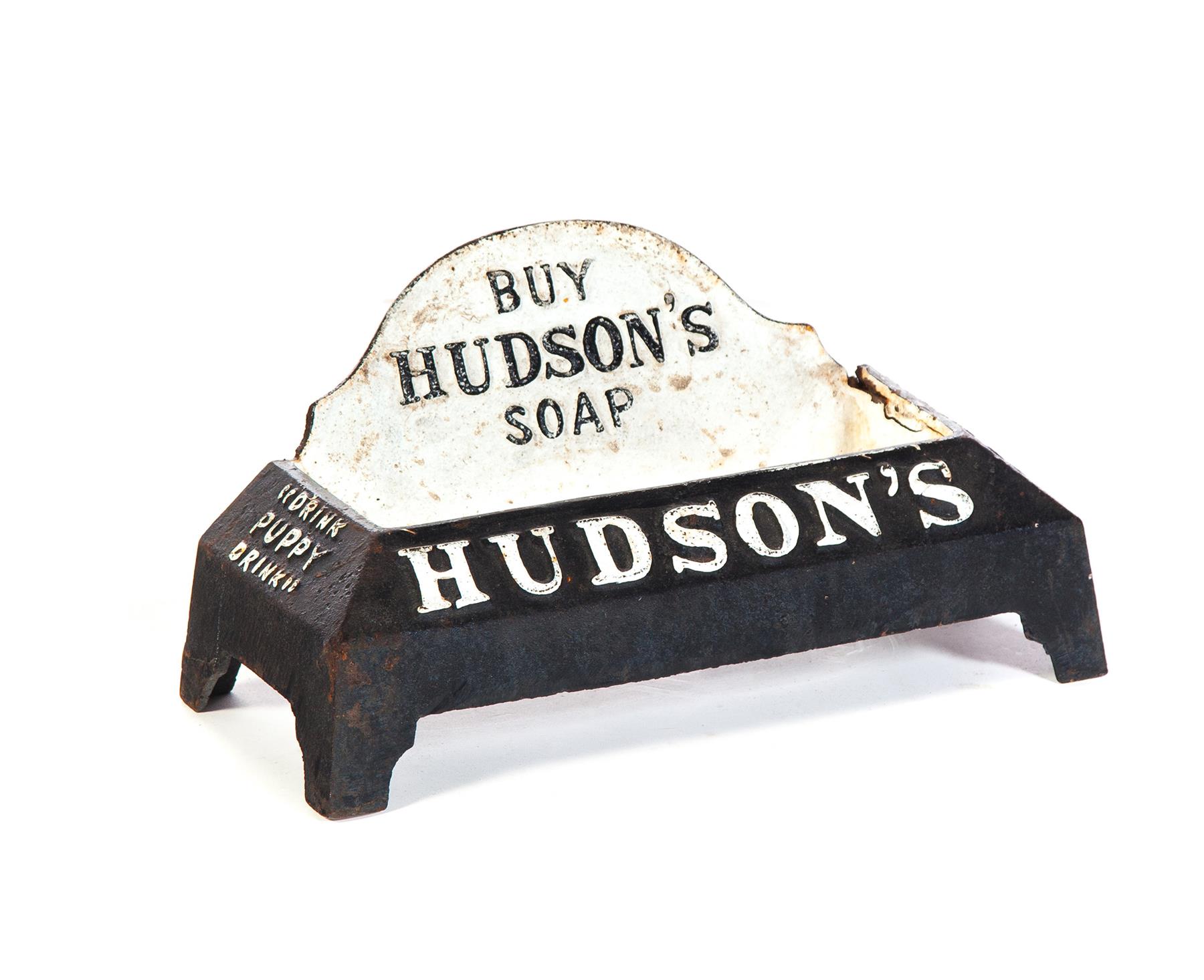 Appraisal: HUDSON'S SOAP DOG DISH American th century cast iron Dog