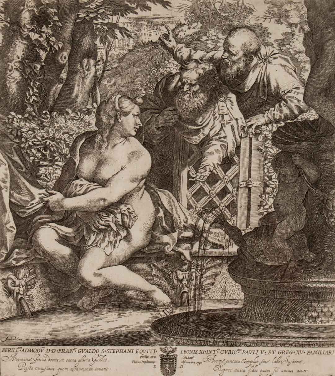 Appraisal: Annibale Carracci Susanna and the Elders Italian - Engraving signed