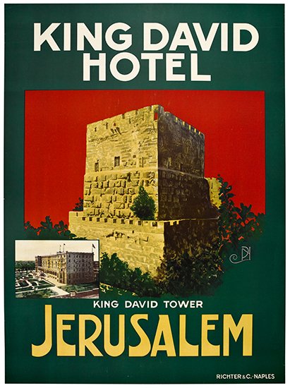 Appraisal: MONOGRAM UNKNOWN KING DAVID HOTEL JERUSALEM Circa x inches x