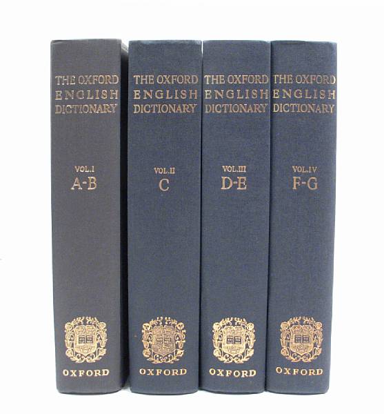 Appraisal: The Oxford English Dictionary Oxford - volumes including supplemental volume