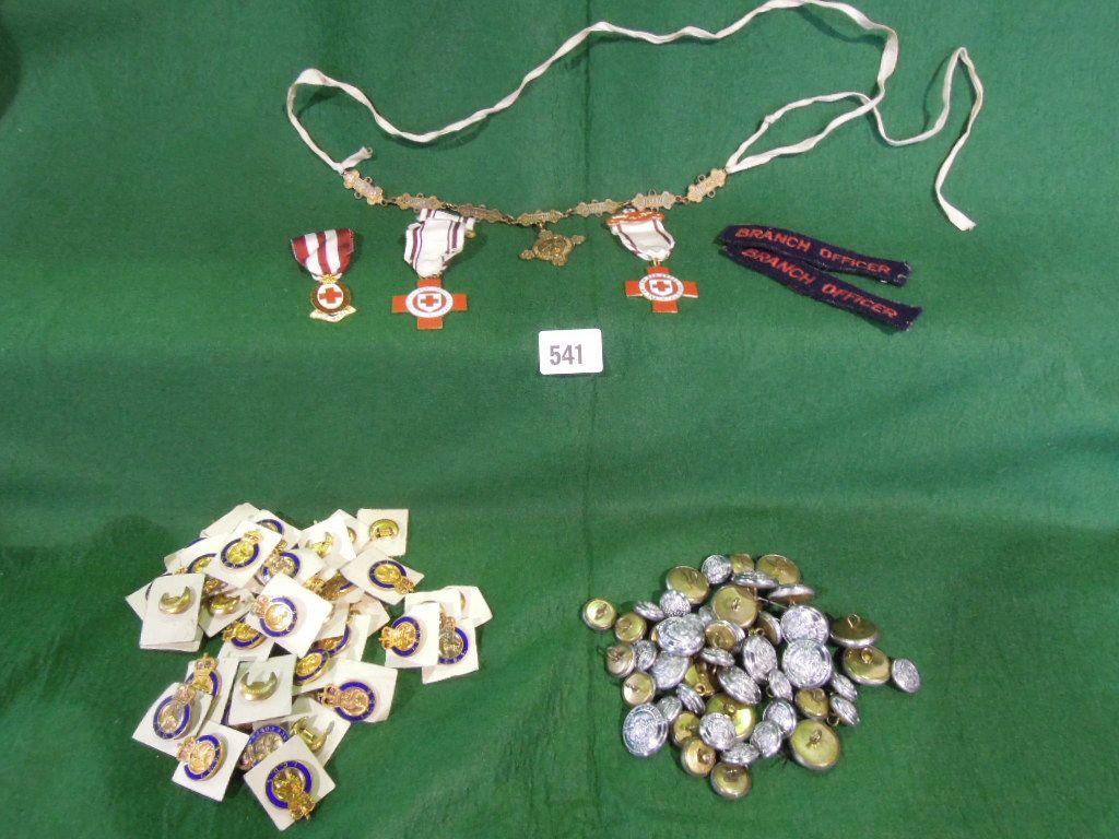 Appraisal: An interesting collection of military buttons from the Red Cross