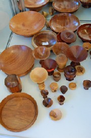 Appraisal: PIECES OF TREEN WARE INCLUDING MINIATURES COMPORTS