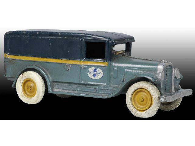 Appraisal: Cast Iron Arcade Panel Delivery Truck Toy Description Painted two-tone