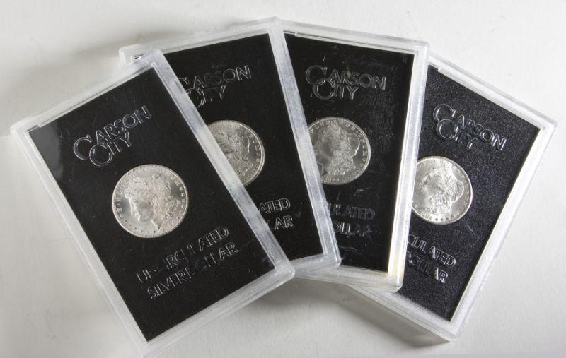 Appraisal: GSA BU -CC Morgan Silver Dollars in original holders coins