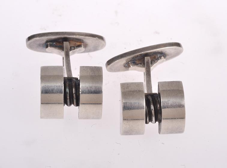 Appraisal: A PAIR OF CUFFLINKS BY GEORG JENSEN STYLE REFERENCE NO