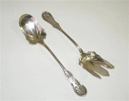 Appraisal: Sterling silver salad serving fork and salad serving spoontiffany co