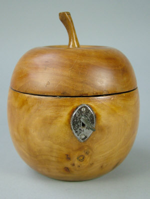 Appraisal: A Georgian style fruit wood tea caddy th century in