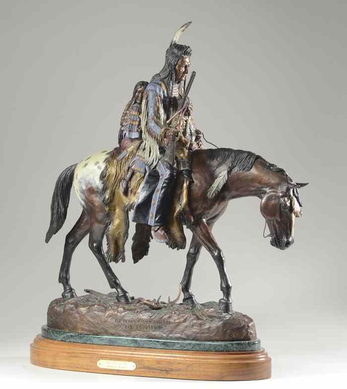 Appraisal: DAVID MANUEL AMERICAN B ORIGINAL BRONZE SCULPTURE ''The Protector'' ''My