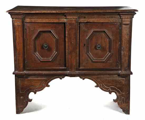 Appraisal: A Renaissance Revival Console Cabinet having a rectangular top over