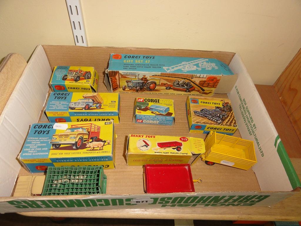 Appraisal: A collection of Corgi die cast farm vehicles including gift