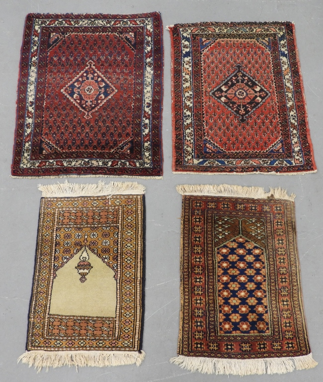 Appraisal: PERSIAN MIDDLE EASTERN PRAYER RUG MAT CARPETS Persia th CenturyGroup