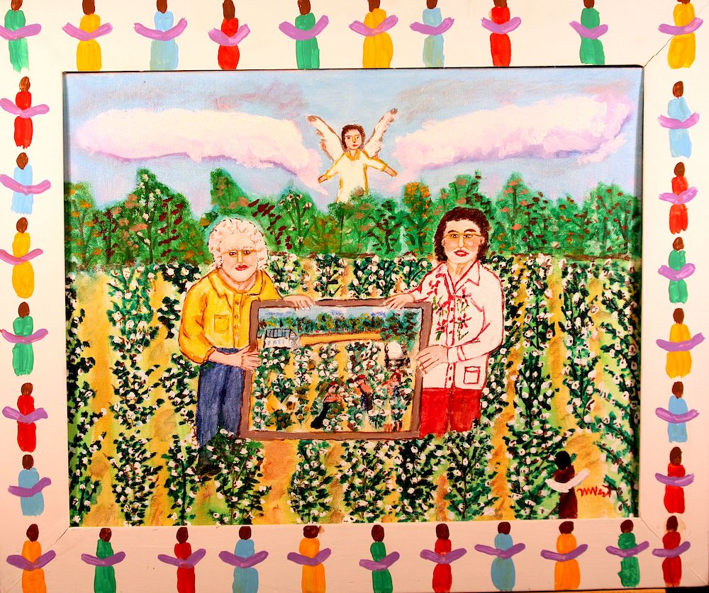 Appraisal: Outsider Art Myrtice West In the Cotton Field Estel Smith