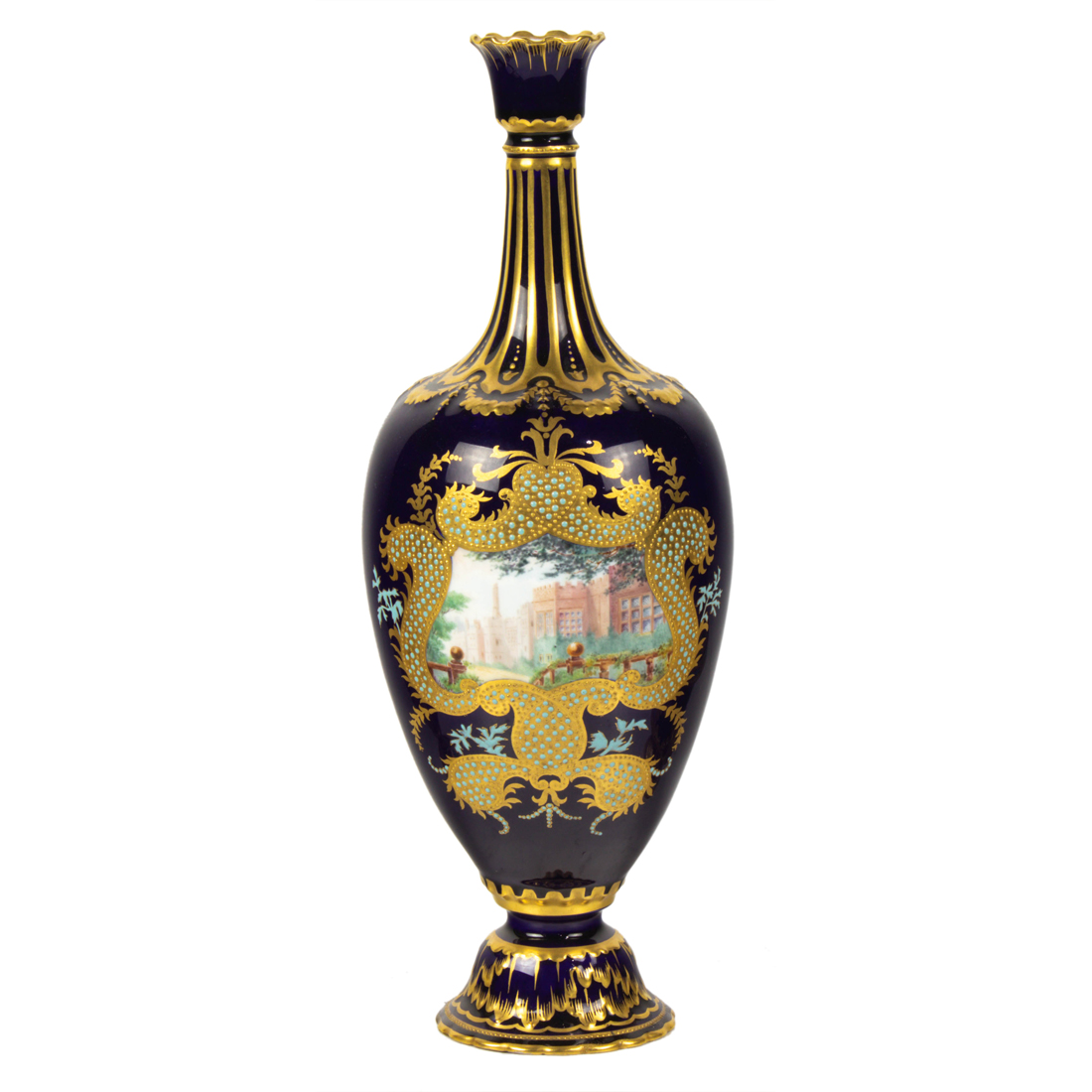 Appraisal: A Royal Crown Derby jeweled porcelain vase by Ellis Clark