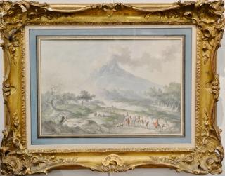 Appraisal: Claude Louis Chatelet - The Woods Near Mt Etna watercolor