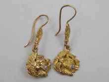 Appraisal: A pair of yellow metal tests ct gold diamond set