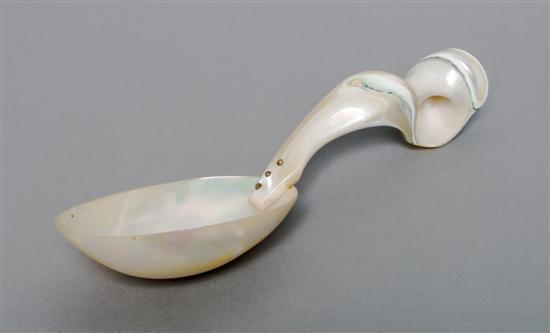 Appraisal: An Abalone Shell Ladle Length inches