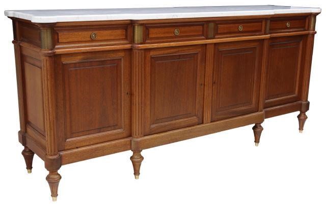 Appraisal: French Louis XVI style mahogany breakfront sideboard late th c