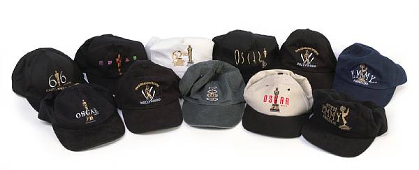 Appraisal: A group of Oscar and Emmy baseball caps s- s