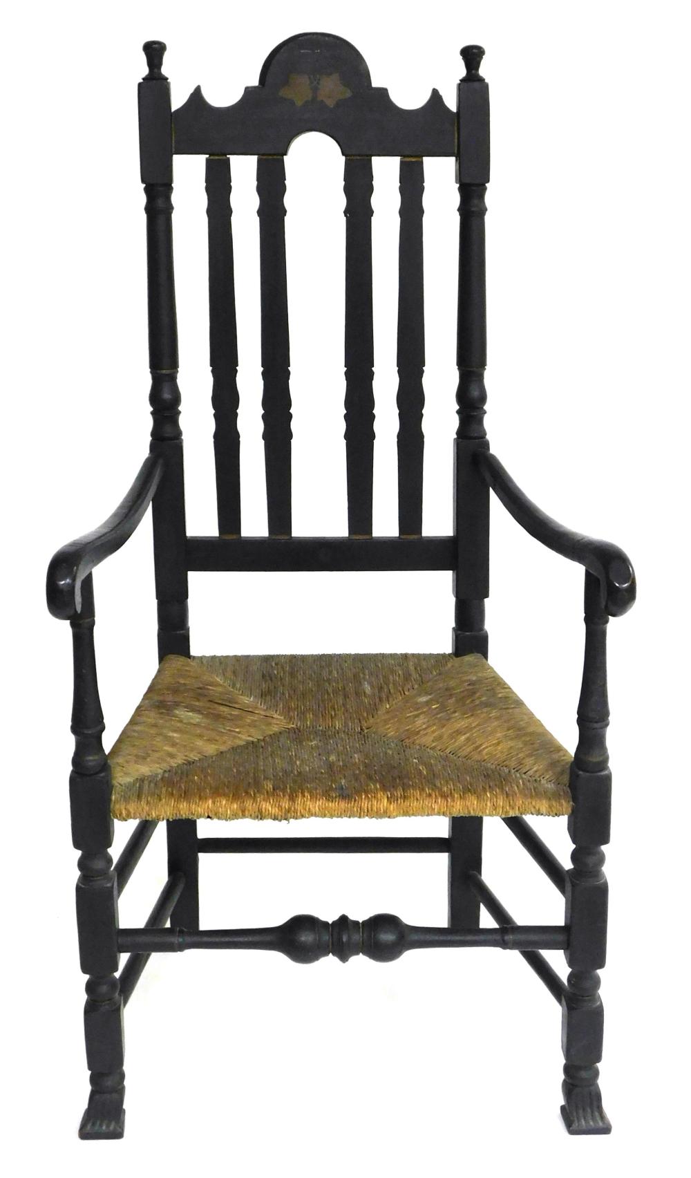 Appraisal: Bannister back chair American th C New England probably maple