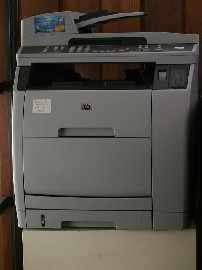 Appraisal: A HP Colour Laserjet All-In-One Printer-Fax-Copier together with a plinth