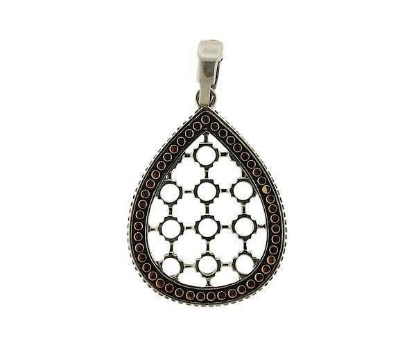 Appraisal: John Hardy Dot K Gold Sterling Teardrop Enhancer Pendant METAL