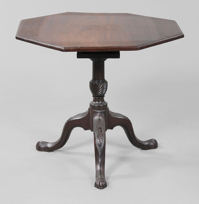 Appraisal: Chippendale Style Mahogany Tea Table British th th century mahogany