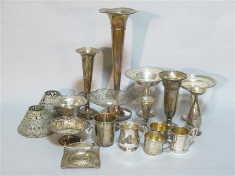 Appraisal: A GROUP OF AMERICAN SILVER Including an Anston mug and