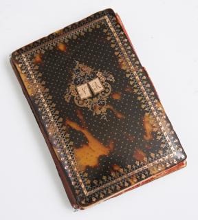 Appraisal: French Tortoise Shell Pocket Notebook th c th French Tortoise