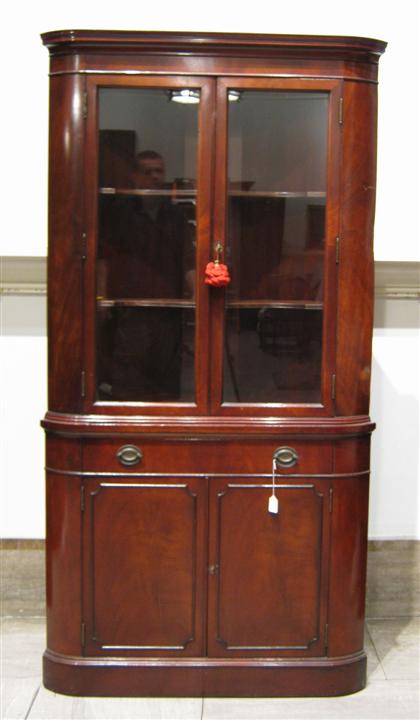 Appraisal: Mahogany corner cabinet H in W in D in