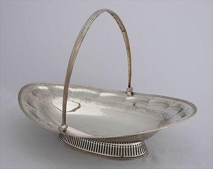 Appraisal: GEORGE III SILVER CAKE BASKET Robert Hennell London the shallow