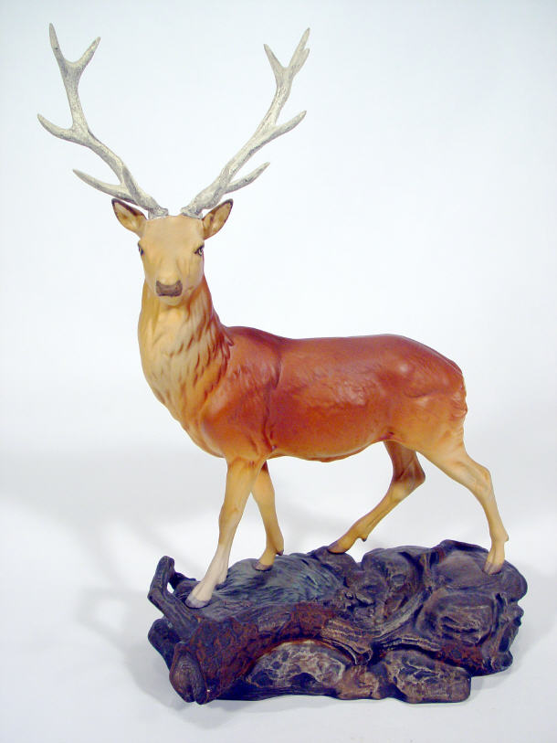 Appraisal: Hand painted Beswick stag on a naturalistic base printed factory