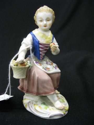 Appraisal: Meissen Porcelain Figurine of a Girl with basket of fruit