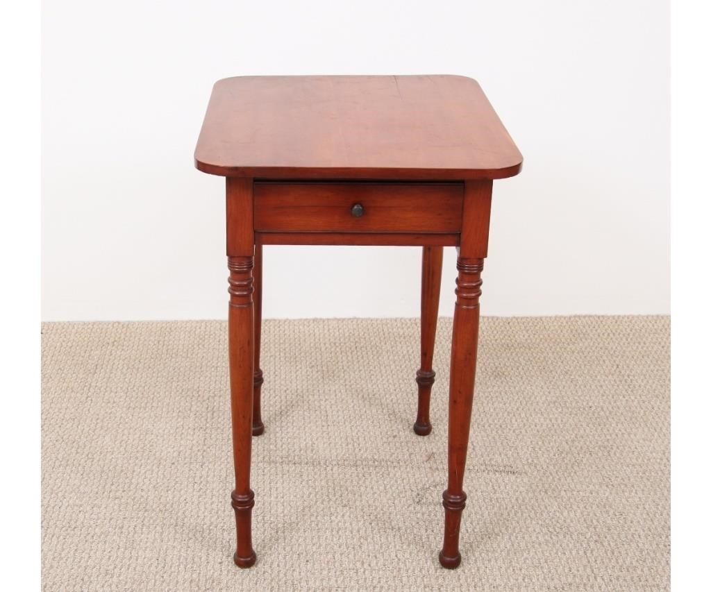 Appraisal: Sheraton cherry end table circa with single drawer h x