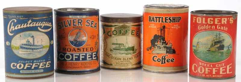 Appraisal: Lot of -Pound Coffee Tins Description Lot includes Choice Coffee