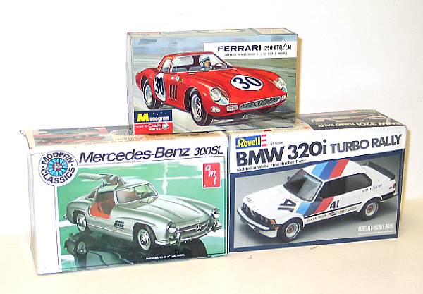 Appraisal: Exotic model kits Lot of assorted plastic boxed cars including