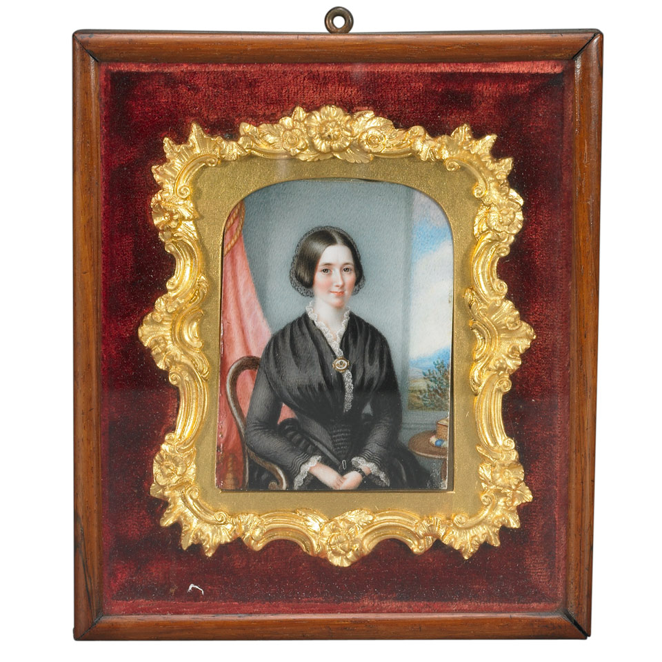 Appraisal: English Miniature Portrait on Ivory Mary Eshelby Mrs Jos Fairchild