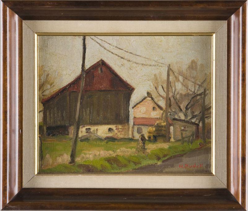 Appraisal: Hortense Budell PA - PA Dutch Country oil on canvas