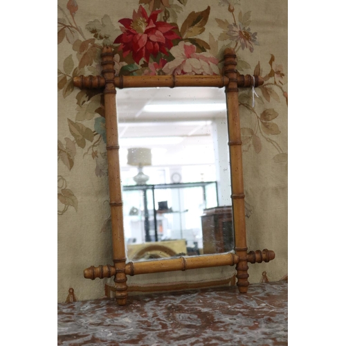 Appraisal: Antique French faux bamboo mirror approx cm H x cm