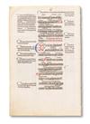 Appraisal: MANUSCRIPT LEAF Vellum leaf from glossed Psalter in Latin text