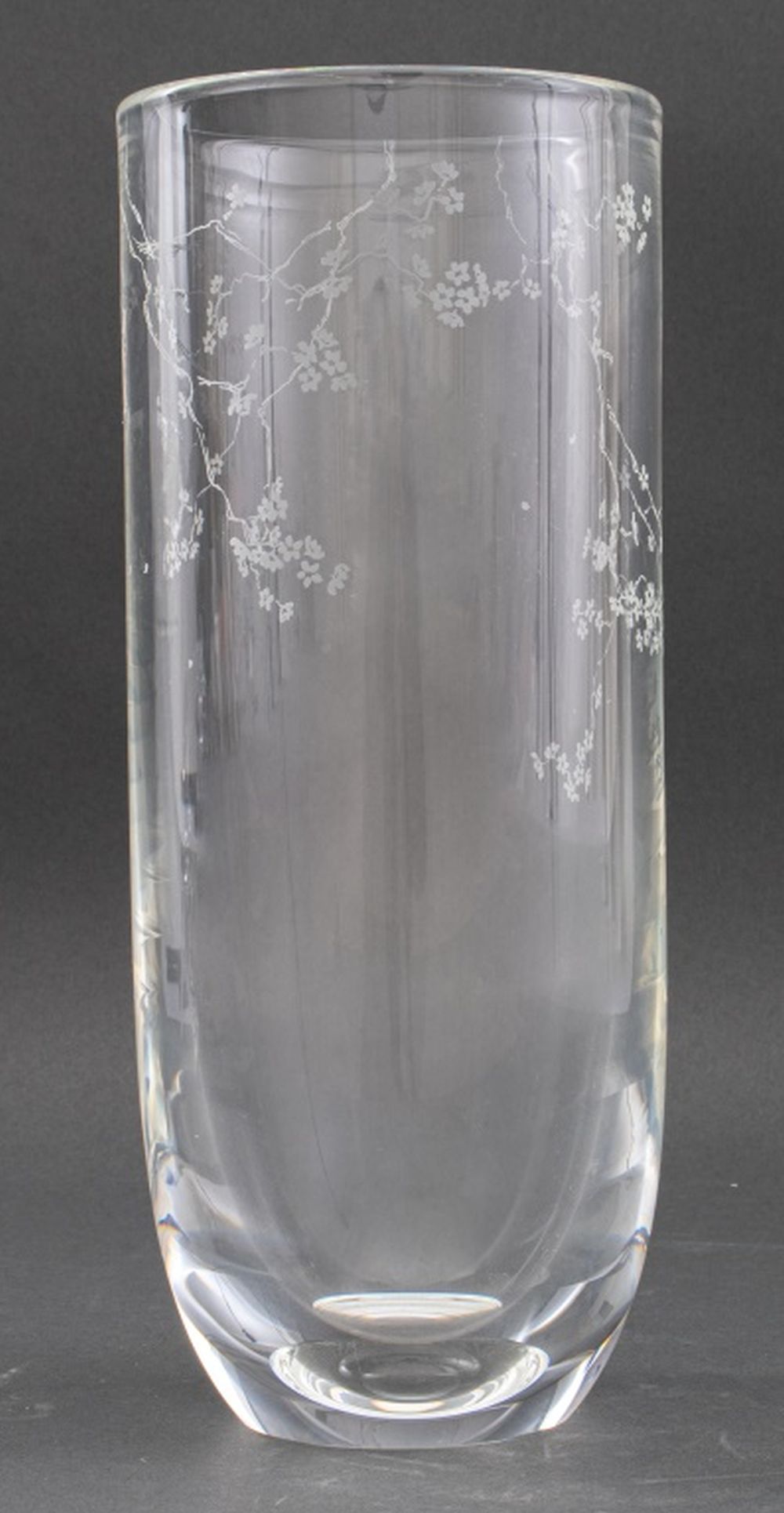 Appraisal: STEUBEN CHERRY BLOSSOMS CRYSTAL VASE Steuben cherry blossoms crystal glass