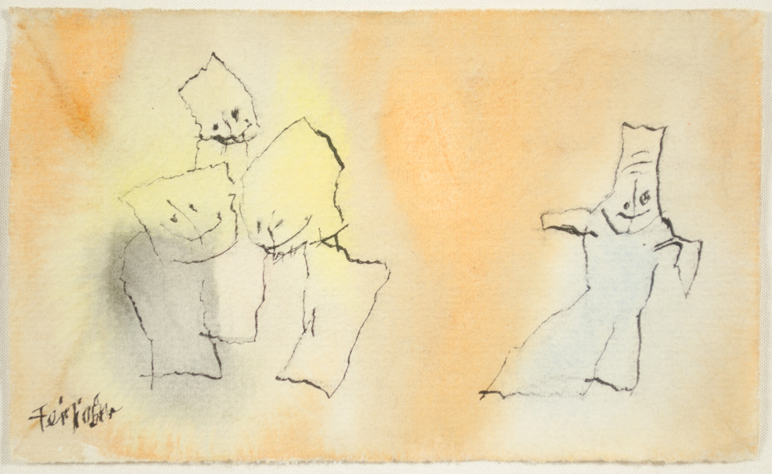 Appraisal: LYONEL FEININGER WATERCOLOR AND INK ON PAPER American German -