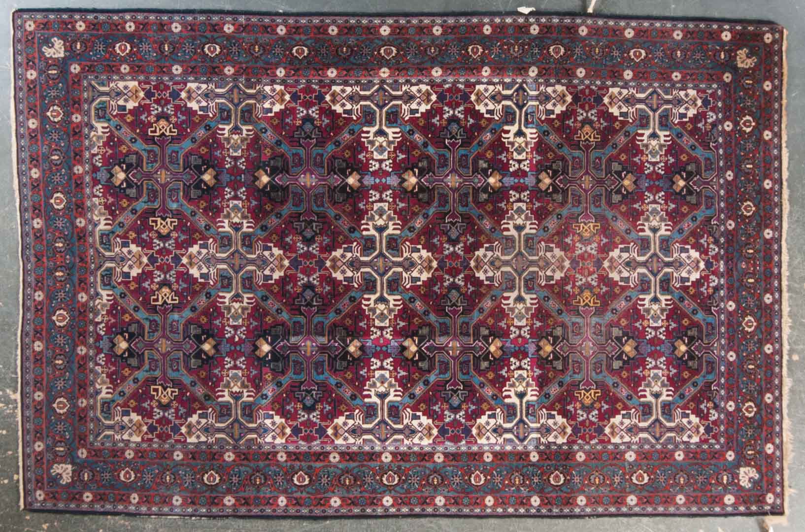 Appraisal: Semi-antique Tehran rug approx x Persia circa